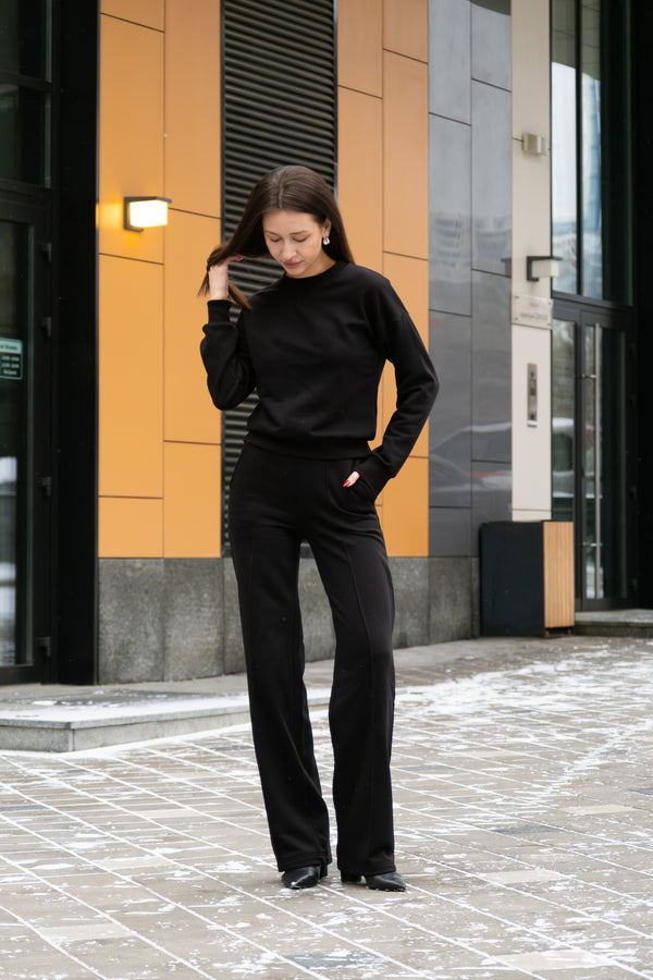 Sweatset with palazzo pants