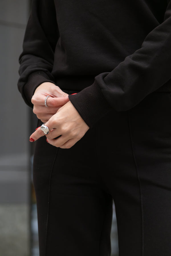 Black Sweatshirt & Palazzo Set