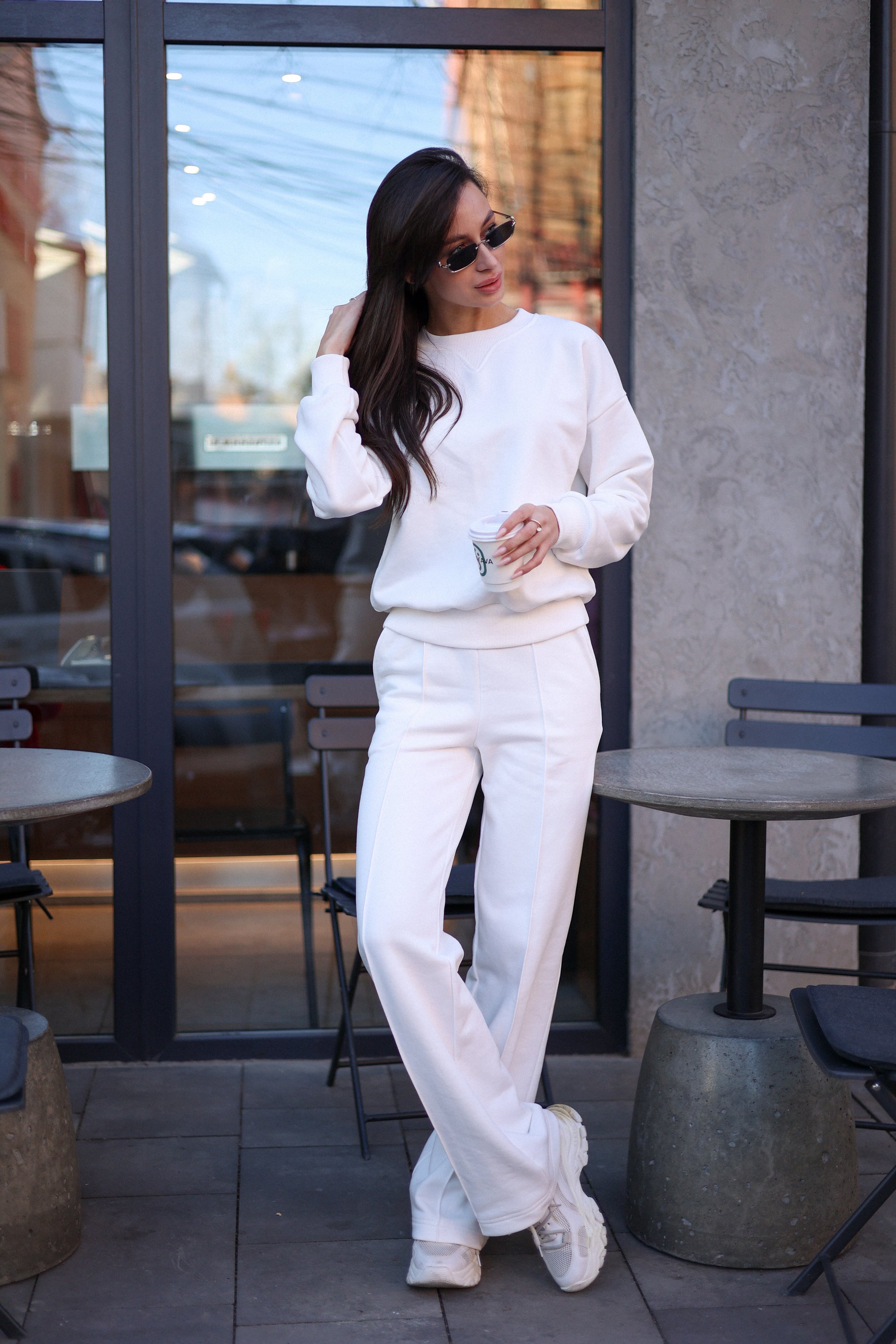 Sweatset with palazzo pants