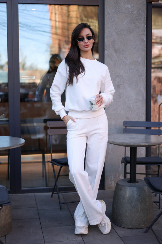 Sweatset with palazzo pants