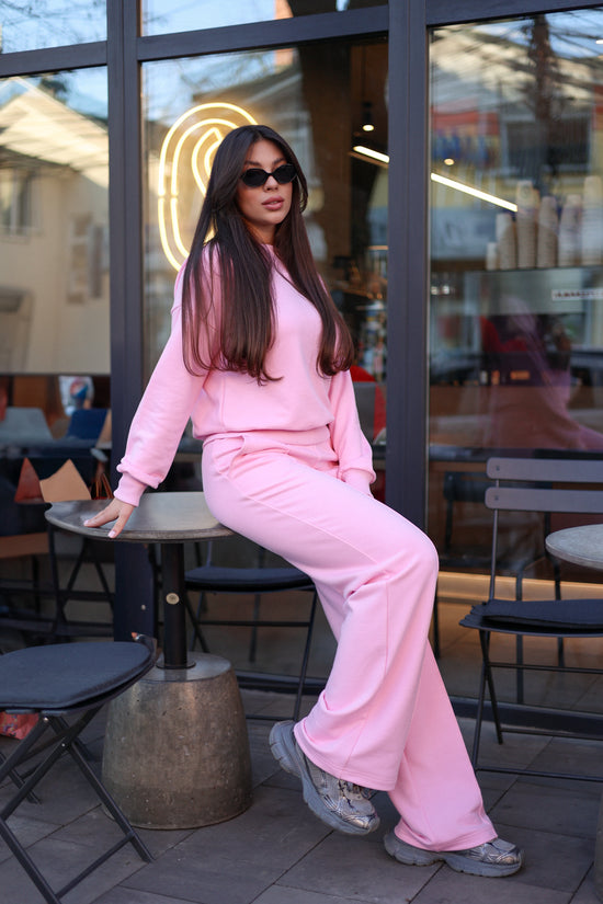 Sweatset with palazzo pants