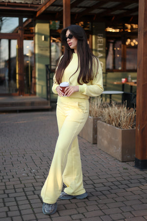 Yellowe Sweatshirt & Palazzo Set