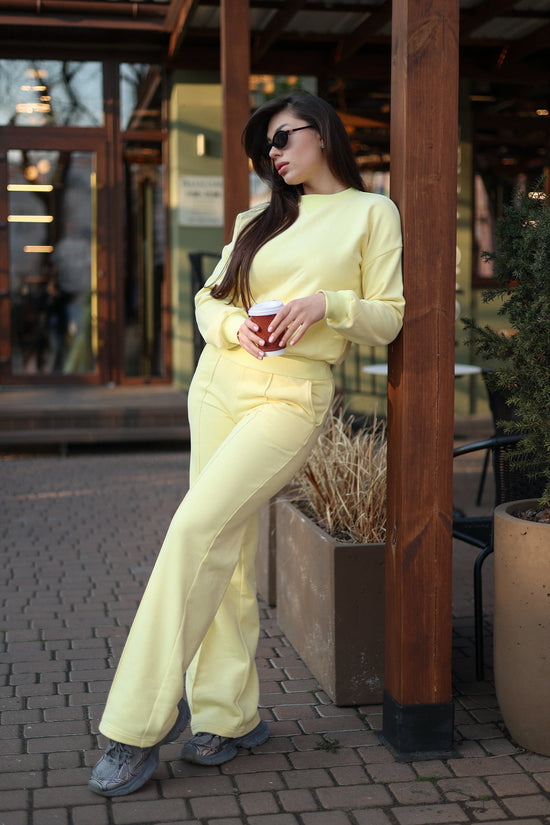 Sweatset with palazzo pants