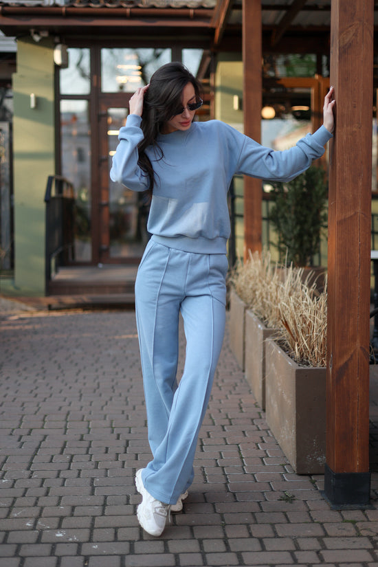 Sweatset with palazzo pants