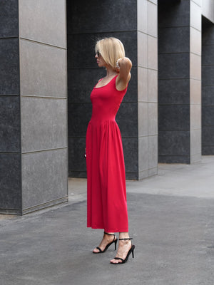 Charlotte red maxi