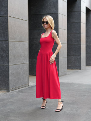 Charlotte red maxi