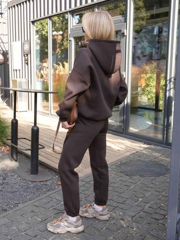 Oversized Hoodie & Jogger Set Cosmi (Chocolate)