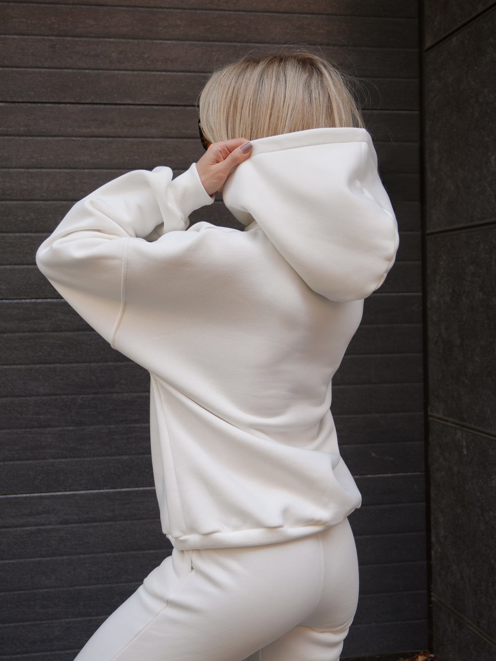 Oversized Hoodie & Jogger Set Cosmi (White)