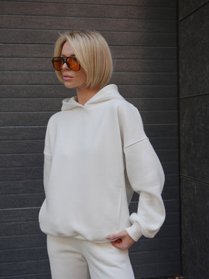 Oversized Hoodie & Jogger Set Cosmi (White)