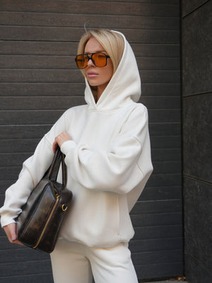 Oversized Hoodie & Jogger Set Cosmi (White)