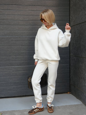 Oversized Hoodie & Jogger Set Cosmi (White)