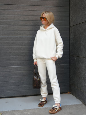 Oversized Hoodie & Jogger Set Cosmi (White)