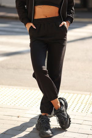 Black Bomber & Jogger Set
