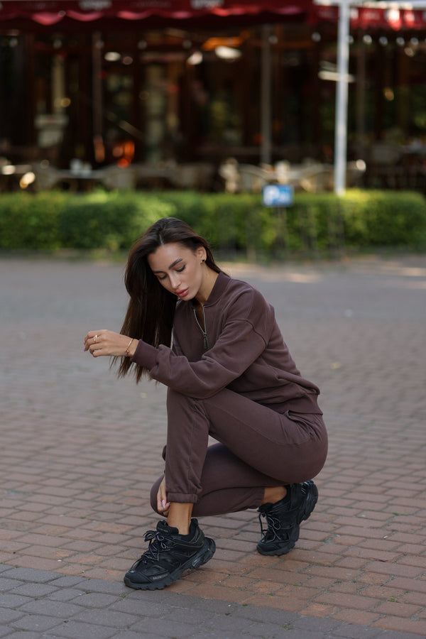 Chocolate Bomber & Jogger Set