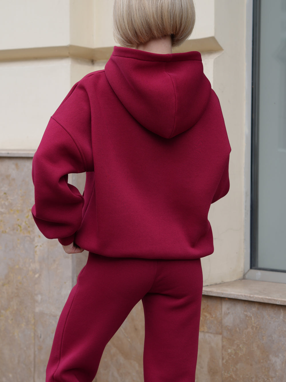 Oversized Hoodie & Jogger Set Cosmi (Bordo)