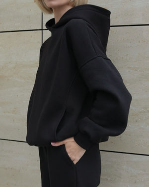 Oversized Hoodie & Jogger Set Cosmi (Black)