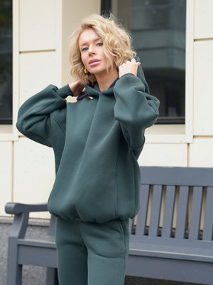 Oversized Hoodie & Jogger Set Cosmi (Emerald)