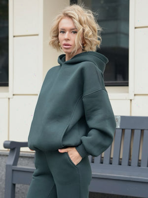 Oversized Hoodie & Jogger Set Cosmi (Emerald)