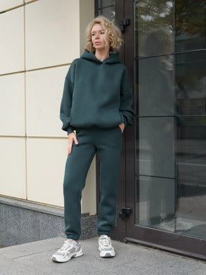 Oversized Hoodie & Jogger Set Cosmi (Emerald)