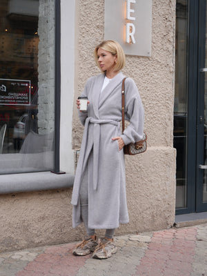 Gray Soft Knit Cardigan