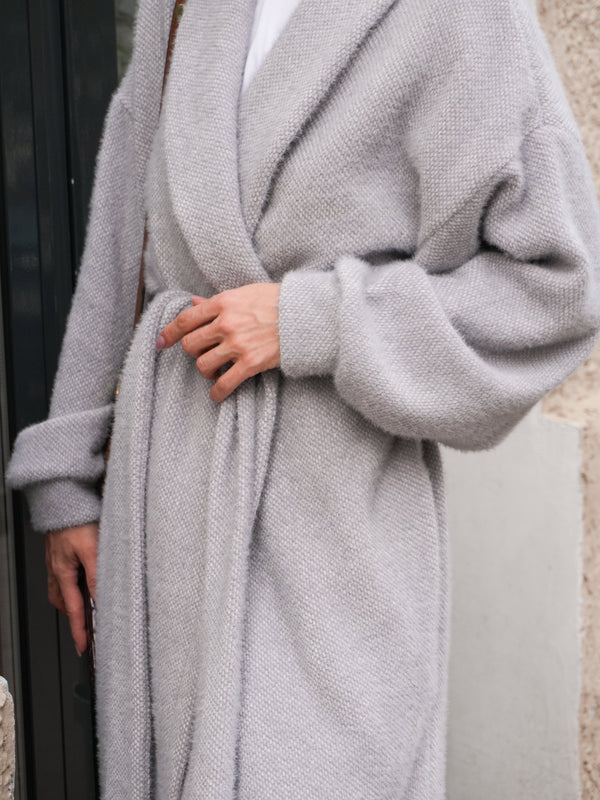 Gray Soft Knit Cardigan