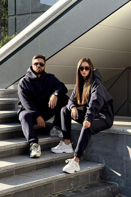 Tracksuit with Oversized Hoodie & Jogger  – Graphite