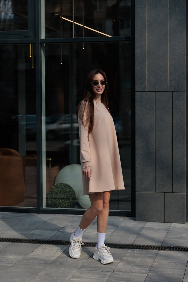 Sofi Mini Dress – Beige