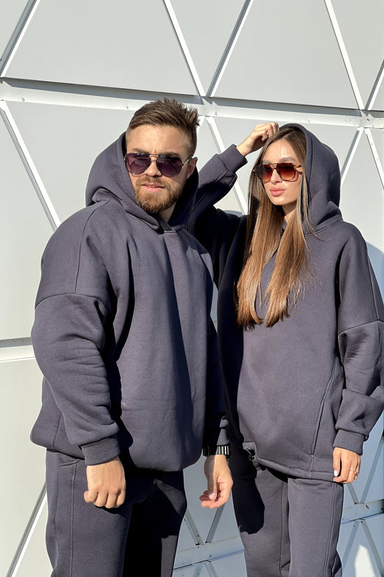 Tracksuit with Oversized Hoodie & Jogger  – Graphite