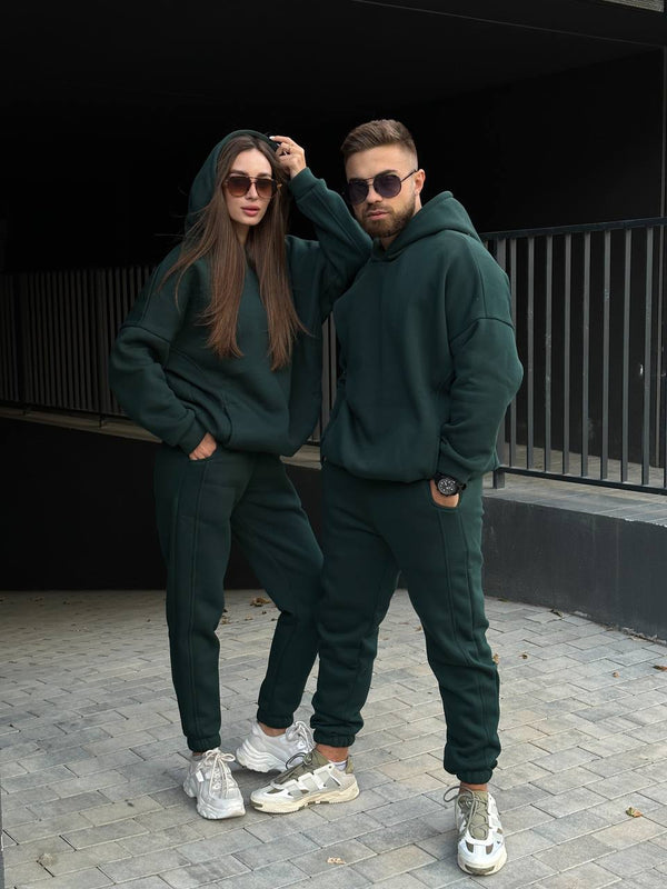 Tracksuit with Oversized Hoodie & Jogger – Emerald