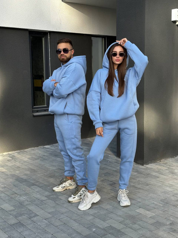 Tracksuit with Oversized Hoodie & Jogger – Blue