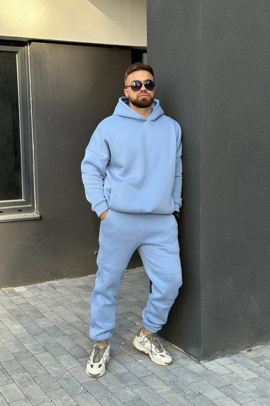 Tracksuit with Oversized Hoodie & Jogger – Blue