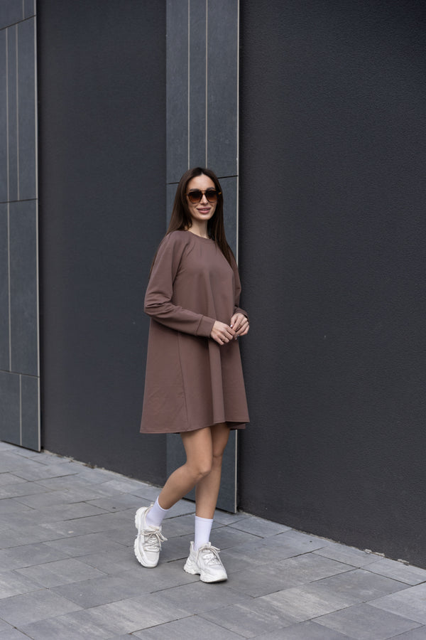 Sofi Mini Dress – Mocha