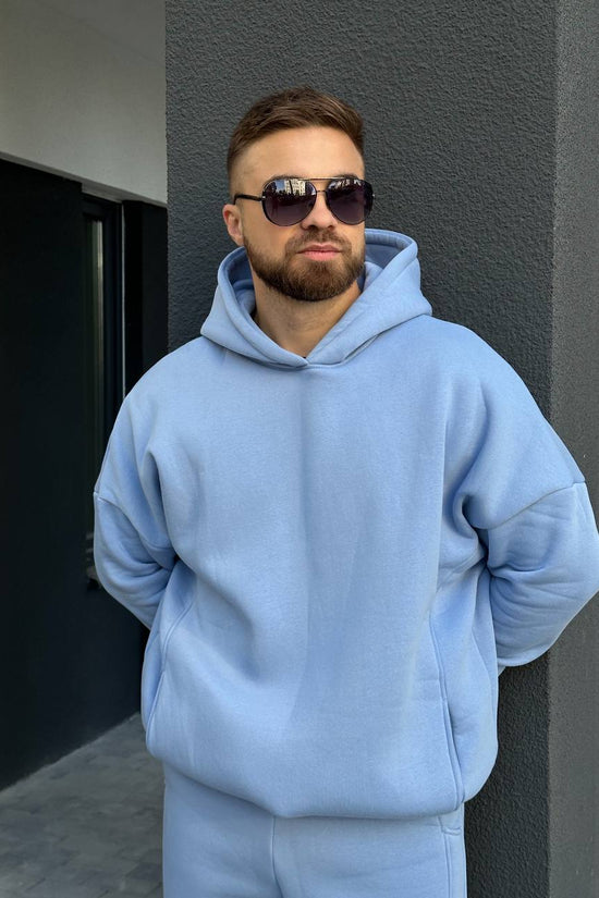 Tracksuit with Oversized Hoodie & Jogger – Blue