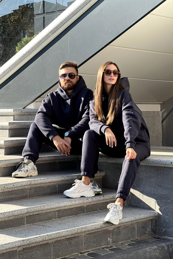 Tracksuit with Oversized Hoodie & Jogger  – Graphite