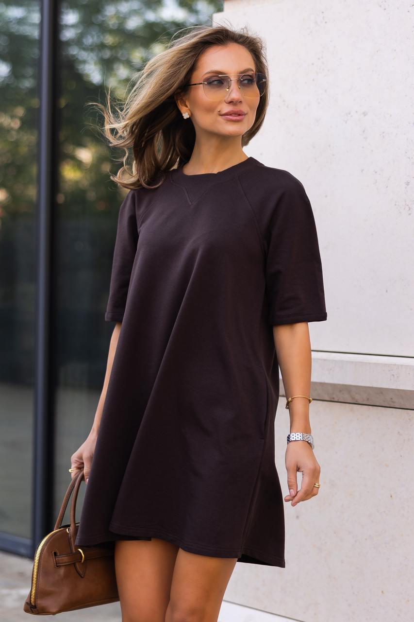 Chocolate Brown T-Shirt Dress