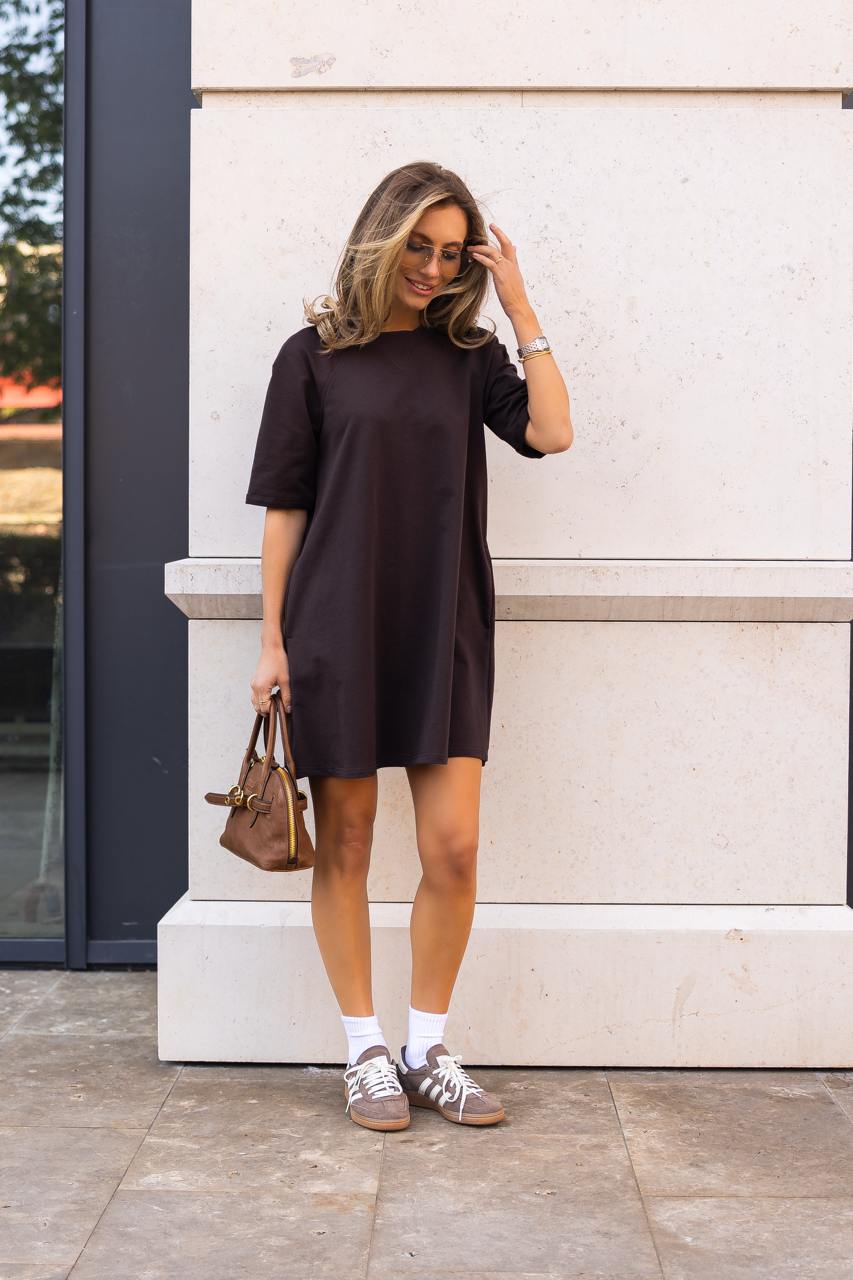 Chocolate Brown T-Shirt Dress