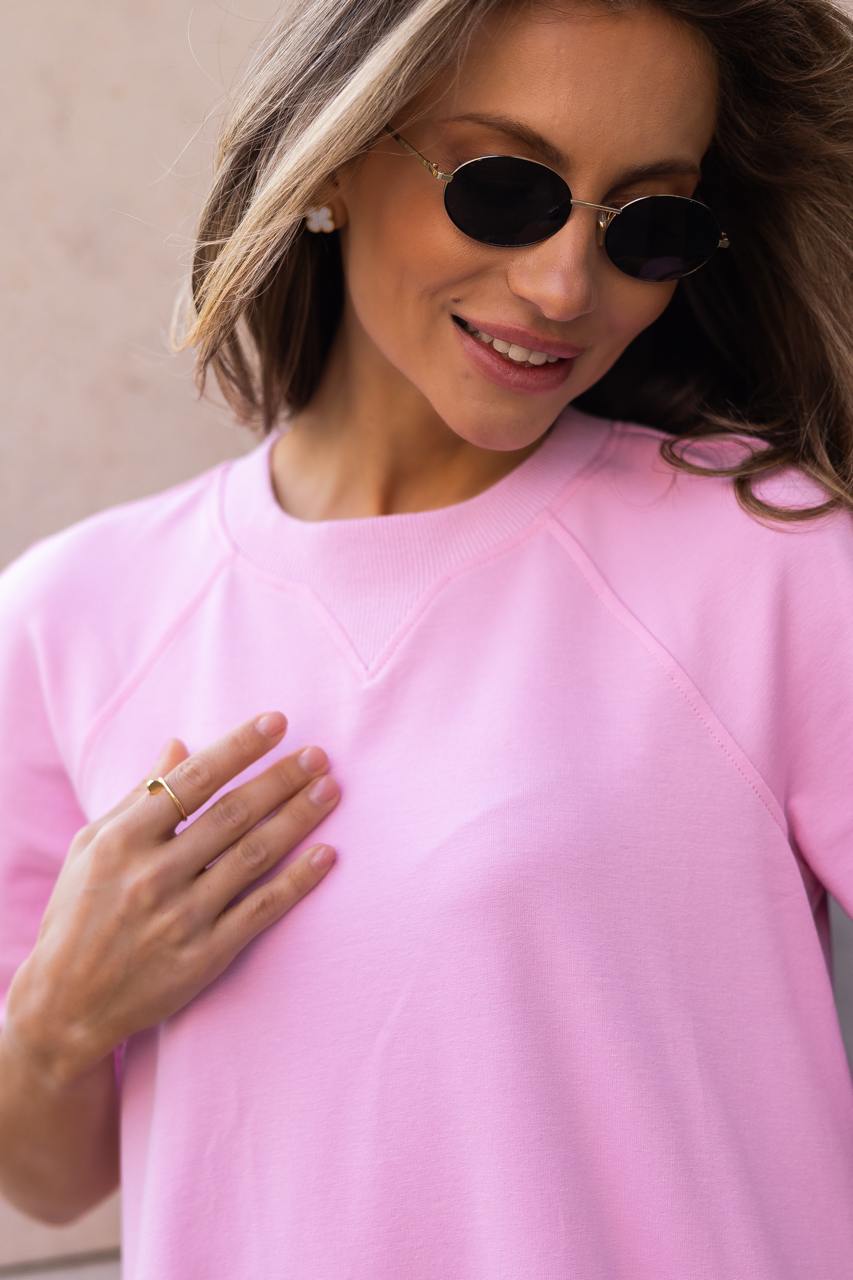 Pink Cotton T-Shirt Dress