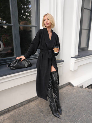 Black Soft Knit Cardigan