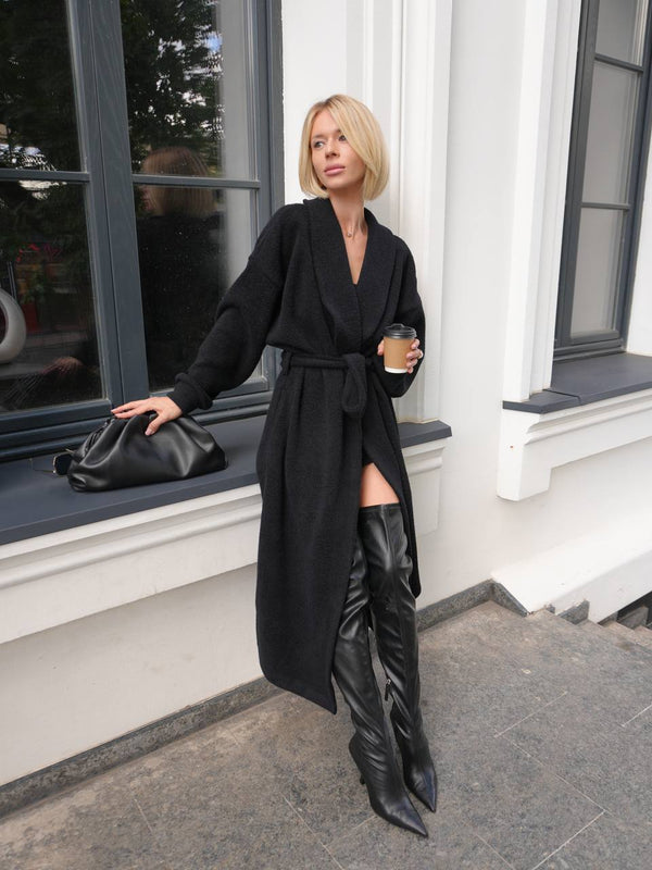 Black Soft Knit Cardigan