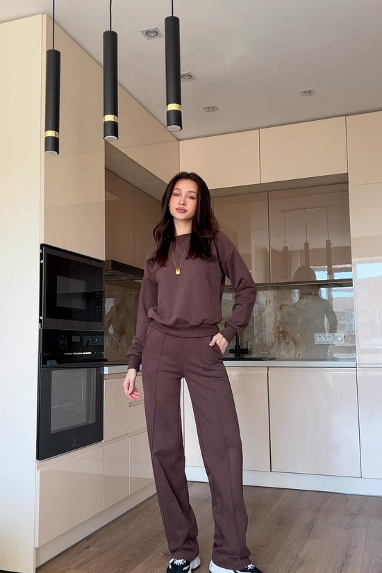 Sweatset with palazzo pants